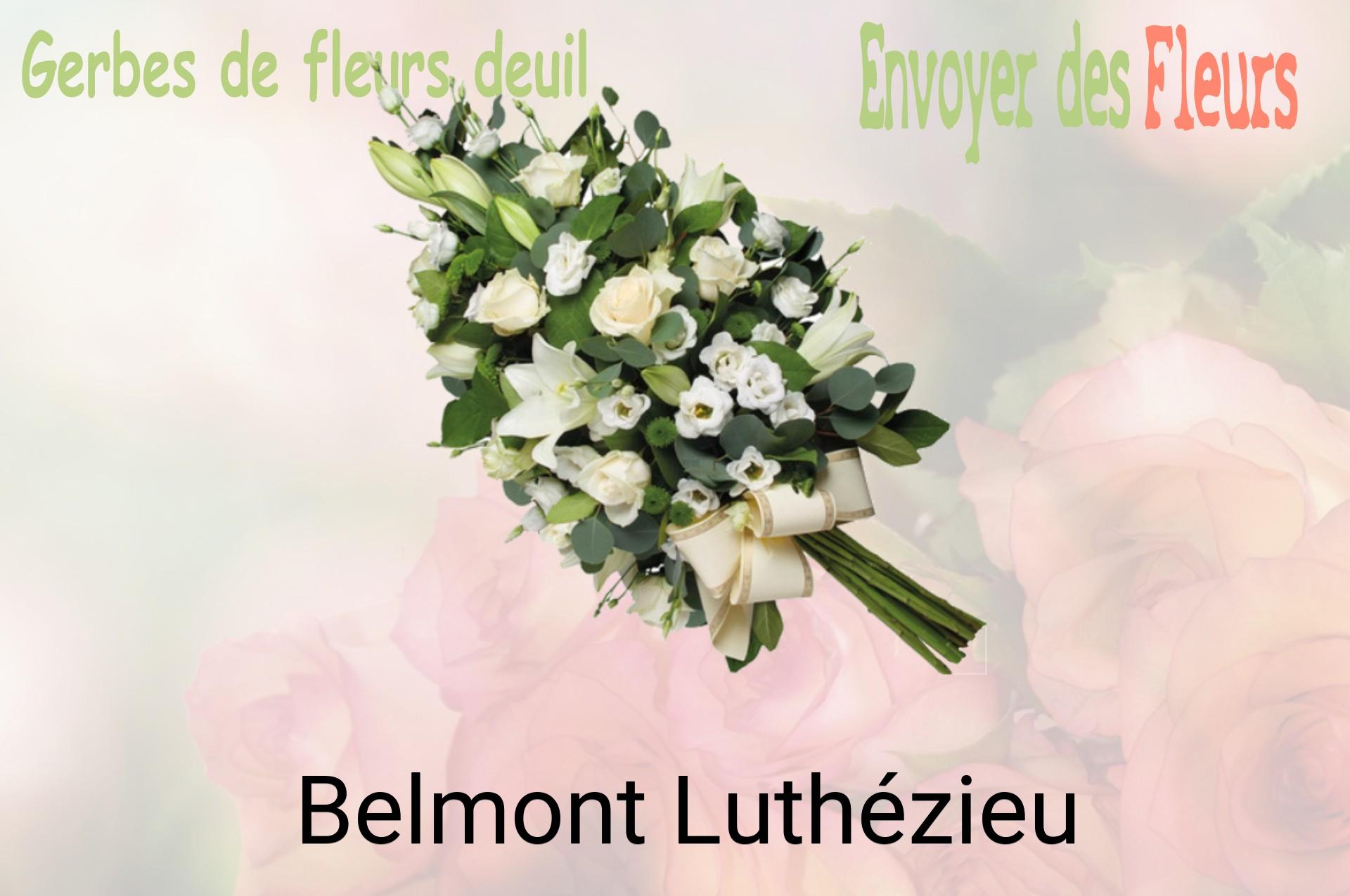 Gerbe de fleurs de deuil livrée à Belmont-Luthézieu
